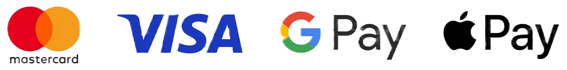 Payment methods accepted: Mastercard, Visa, Apple Pay and Google Pay